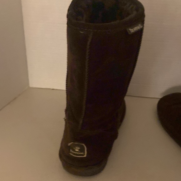 Bear Paw Boots Brown Suede Sheepskin Wool Blend Womens Size 11 - Picture 10 of 14